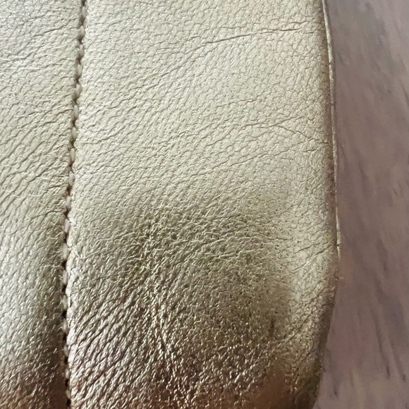 CHANEL Gold Lambskin Clutch/Purse with pearl/gold “CC” - Picture 9 of 12